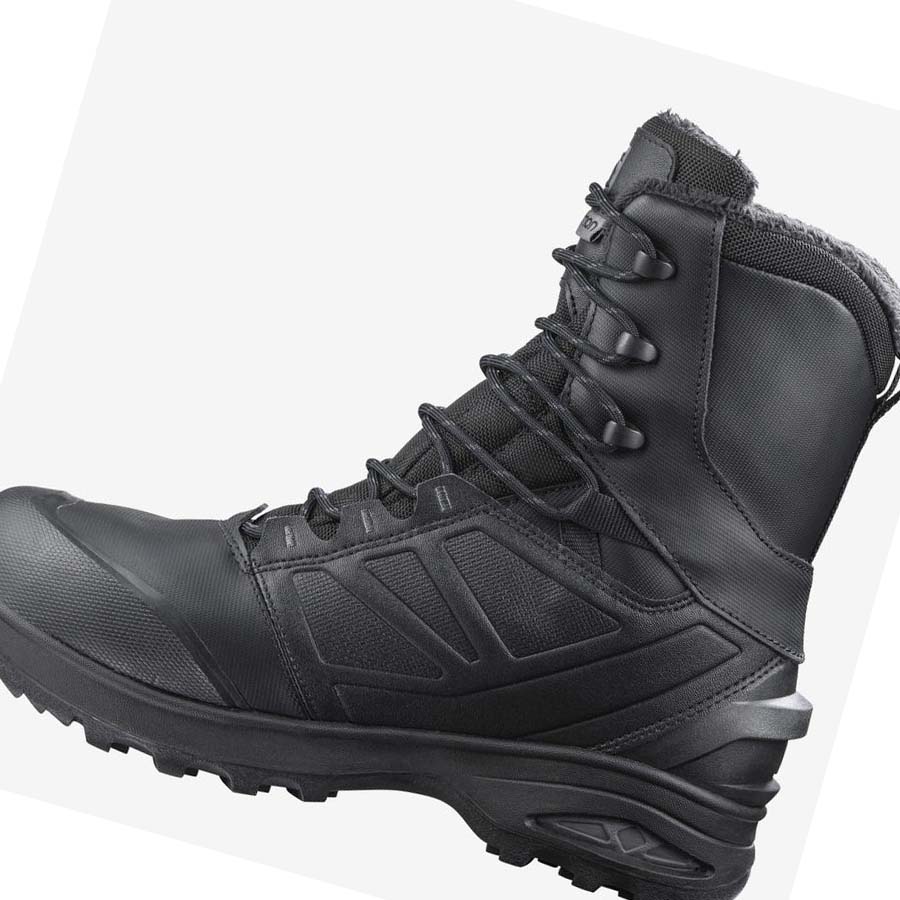 Salomon TOUNDRA FORCES CLIMASALOMON™ WATERPROOF Csizma Férfi Fekete | HU 2262AHK